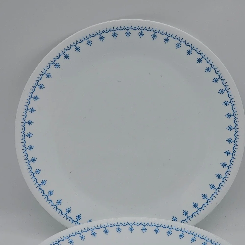 5 Corelle SNOWFLAKE BLUE GARLAND Lunch Salad Plate 8.5
